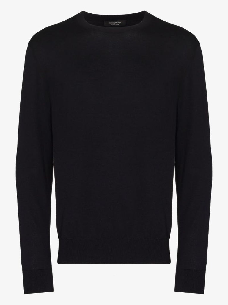 Embroidered Logo Cotton Sweater