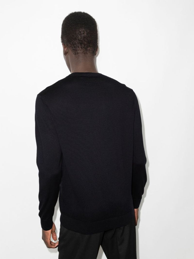 Embroidered Logo Cotton Sweater