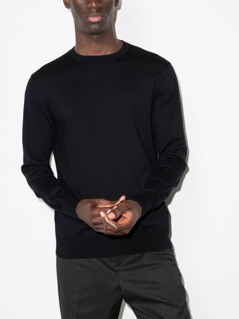 Embroidered Logo Cotton Sweater