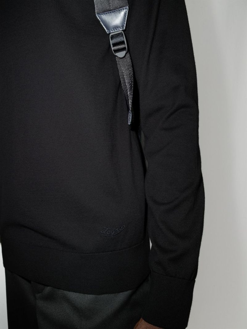 Embroidered Logo Cotton Sweater