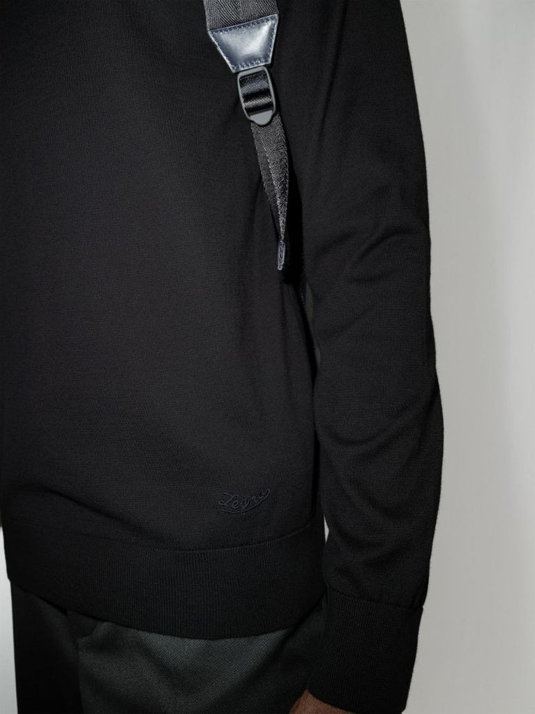 Embroidered Logo Cotton Sweater