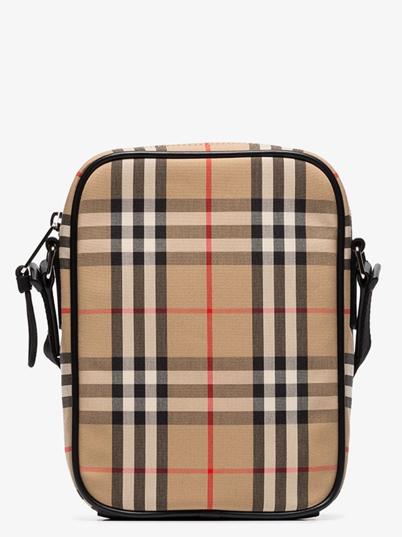 Beige Vintage Check Cross Body Bag