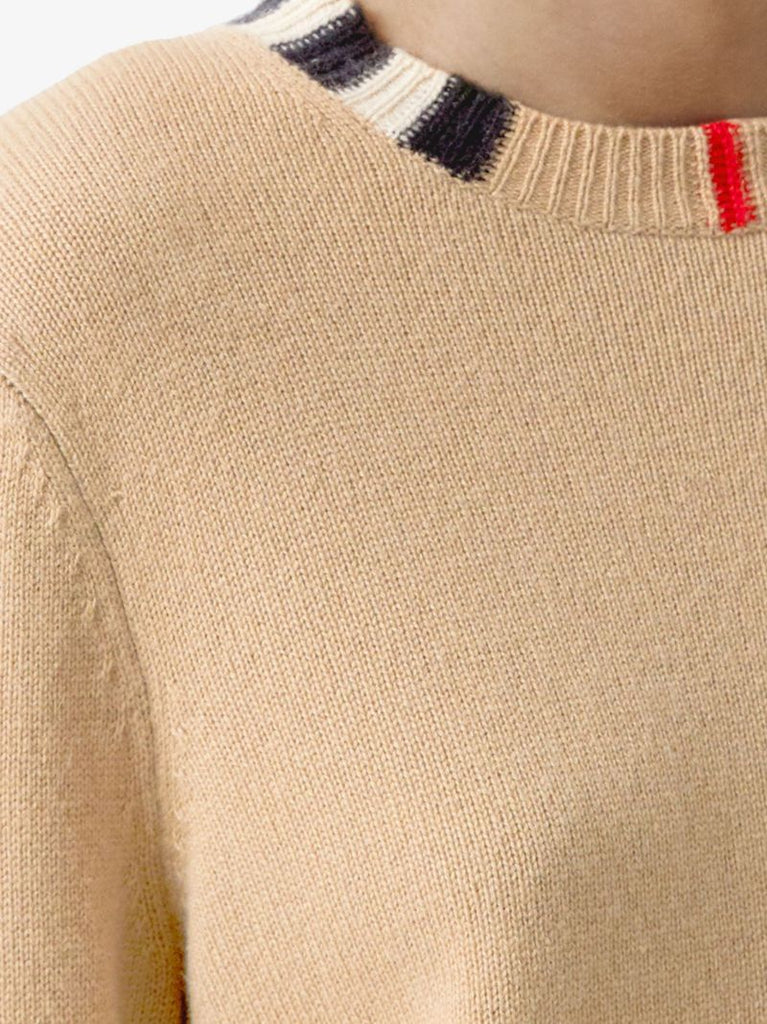 Icon Stripe Trim Cashmere Sweater