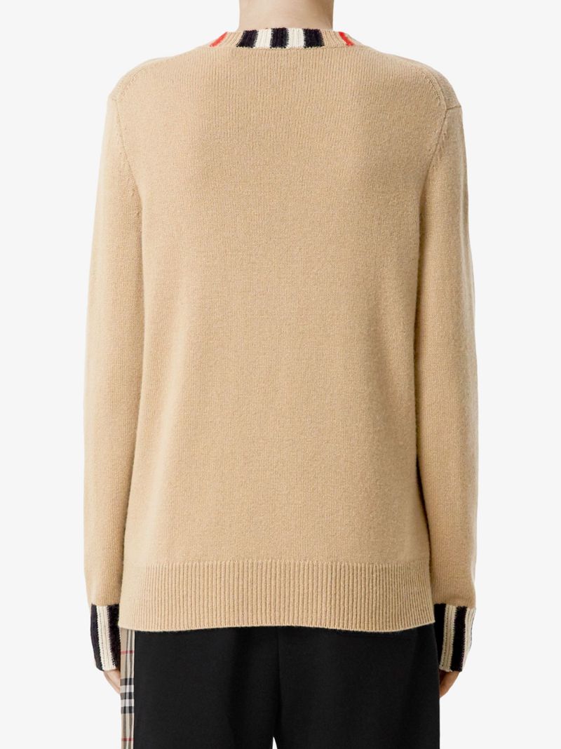 Icon Stripe Trim Cashmere Sweater