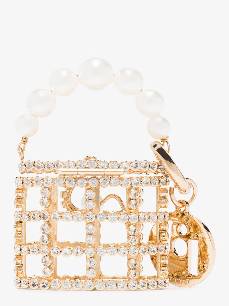 Gold Tone Baby Holli Crystal Mini Bag