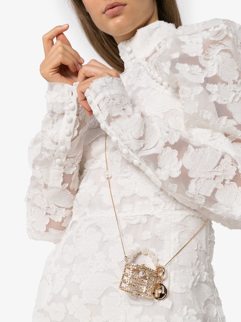 Gold Tone Baby Holli Crystal Mini Bag