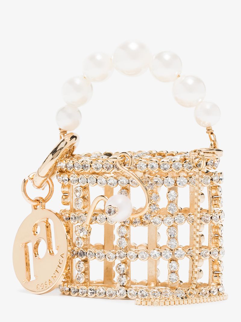 Gold Tone Baby Holli Crystal Mini Bag