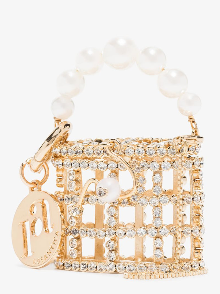 Gold Tone Baby Holli Crystal Mini Bag