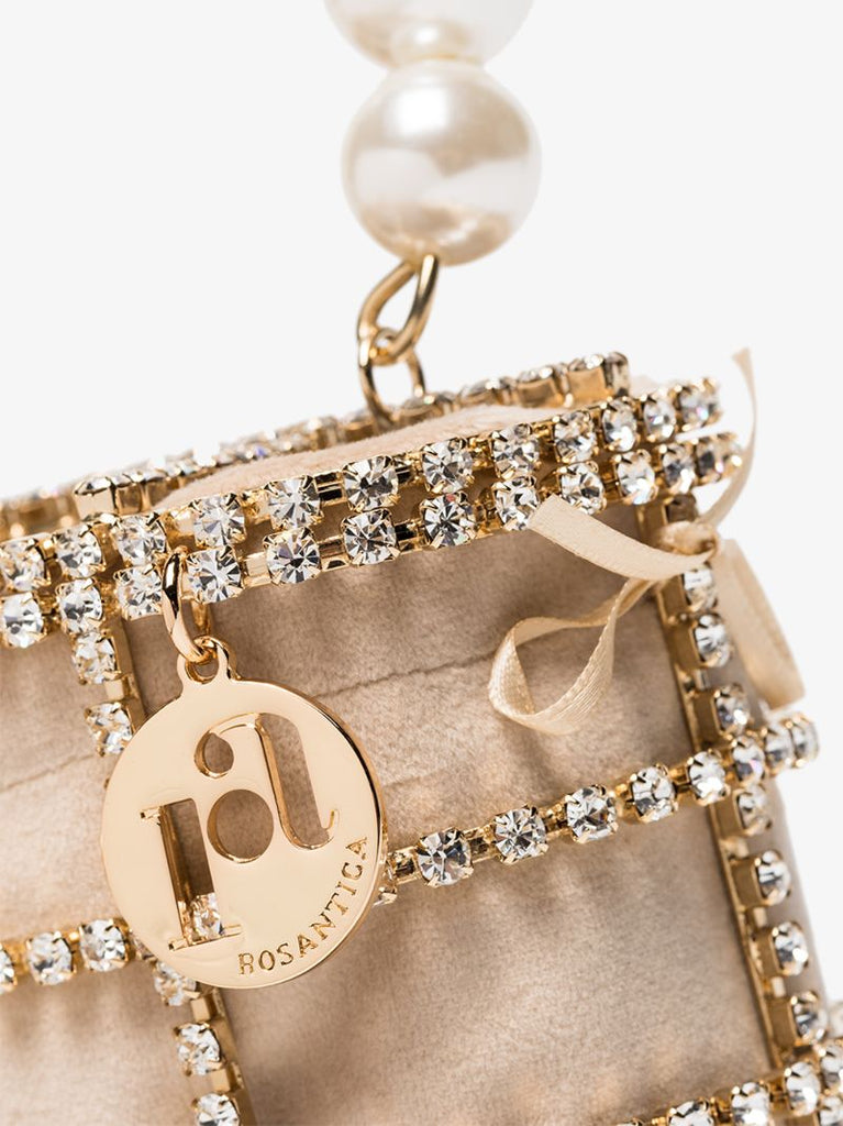 Gold Tone Holli Crystal Velvet Mini Bag