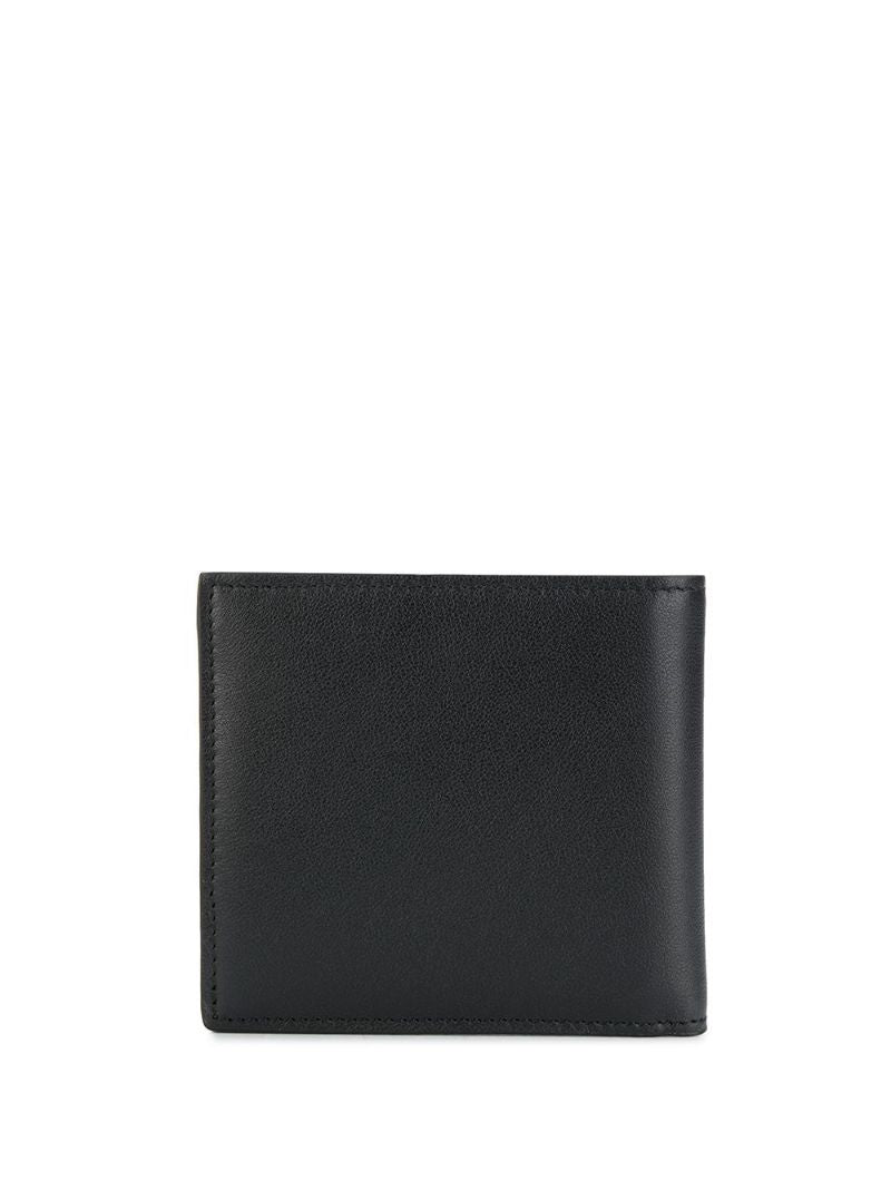 Black Vlogo Bi-fold Leather Wallet