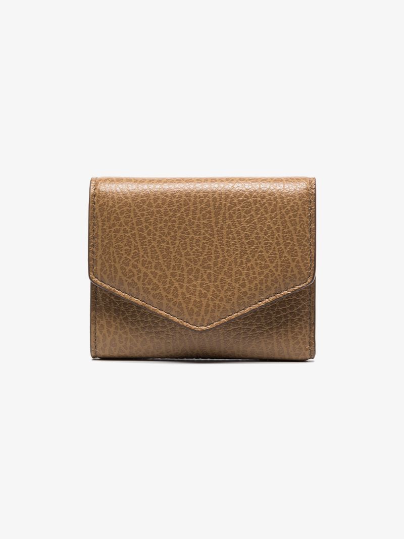Brown Grained Leather Wallet