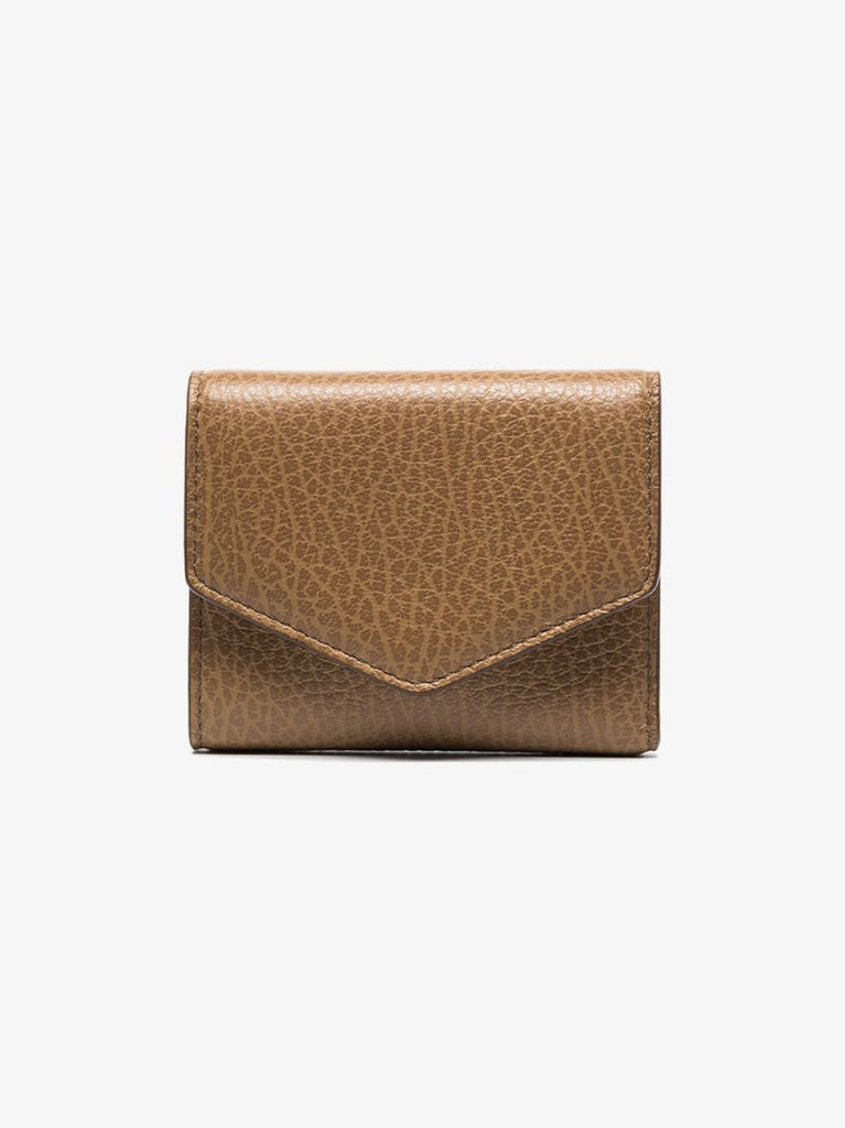 Brown Grained Leather Wallet