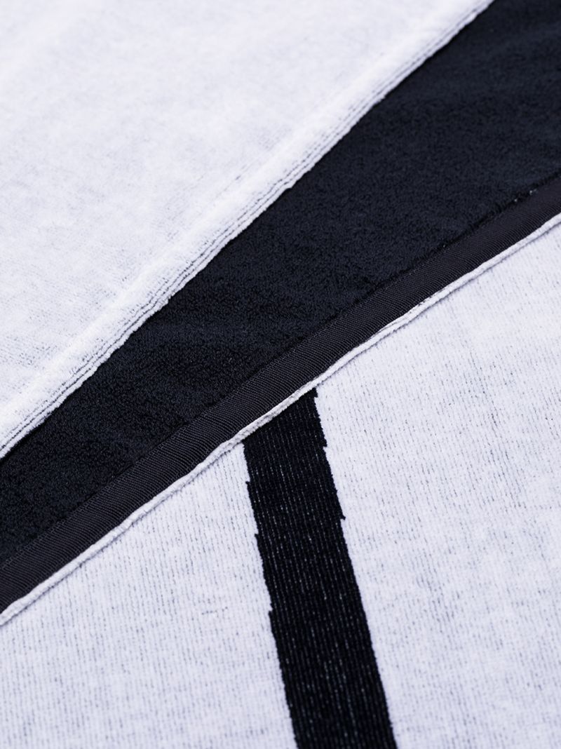 White Signature Logo Cotton Beach Towel
