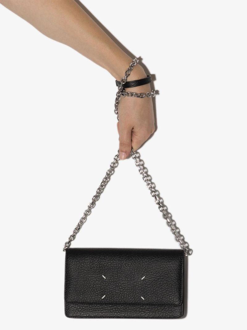 Black Leather Chain Wallet
