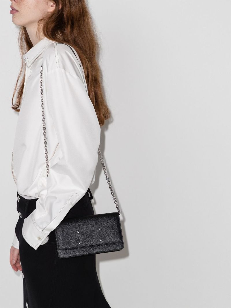 Black Leather Chain Wallet
