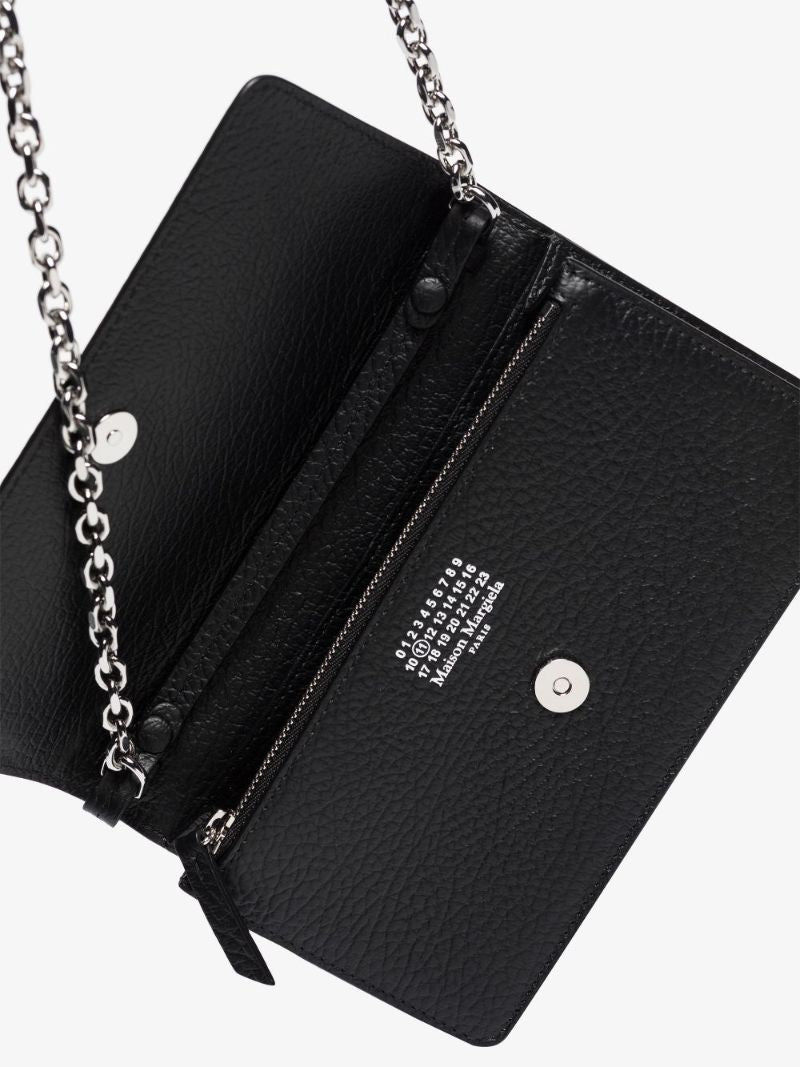 Black Leather Chain Wallet
