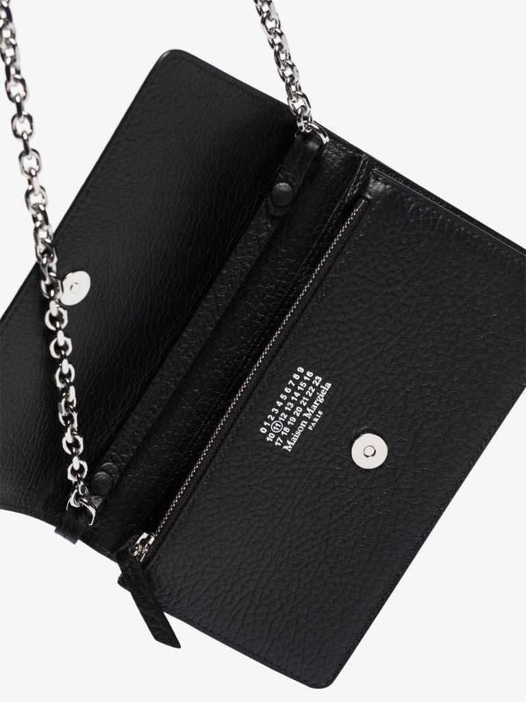 Black Leather Chain Wallet