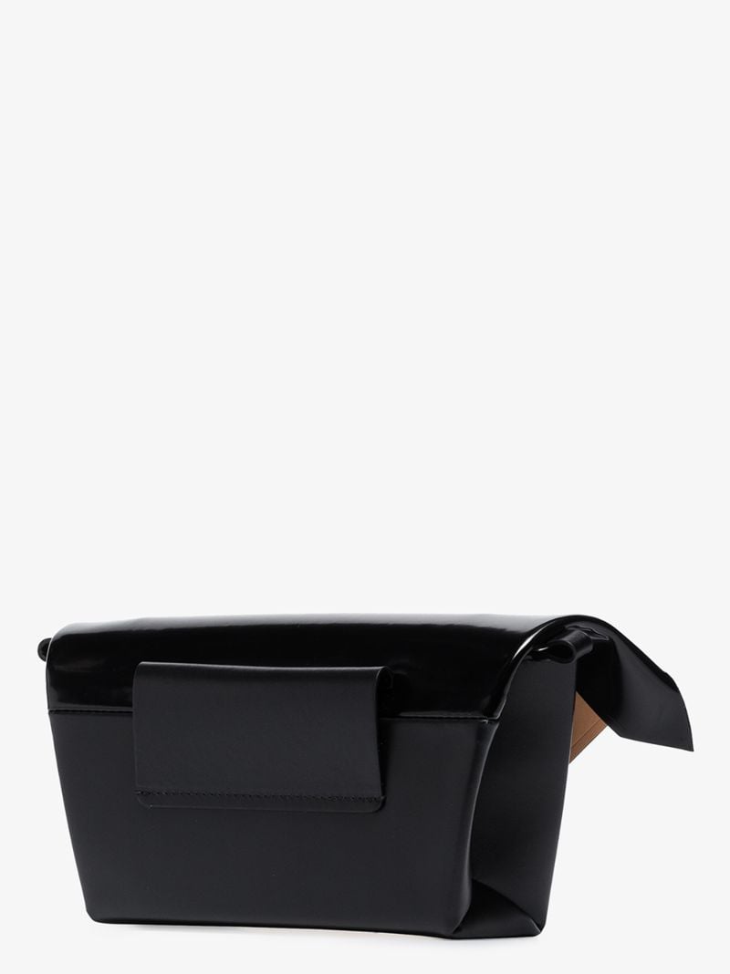 Black Snatched Small Leather Bag