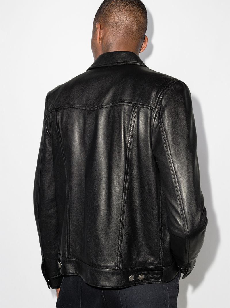 Button-up Leather Jacket