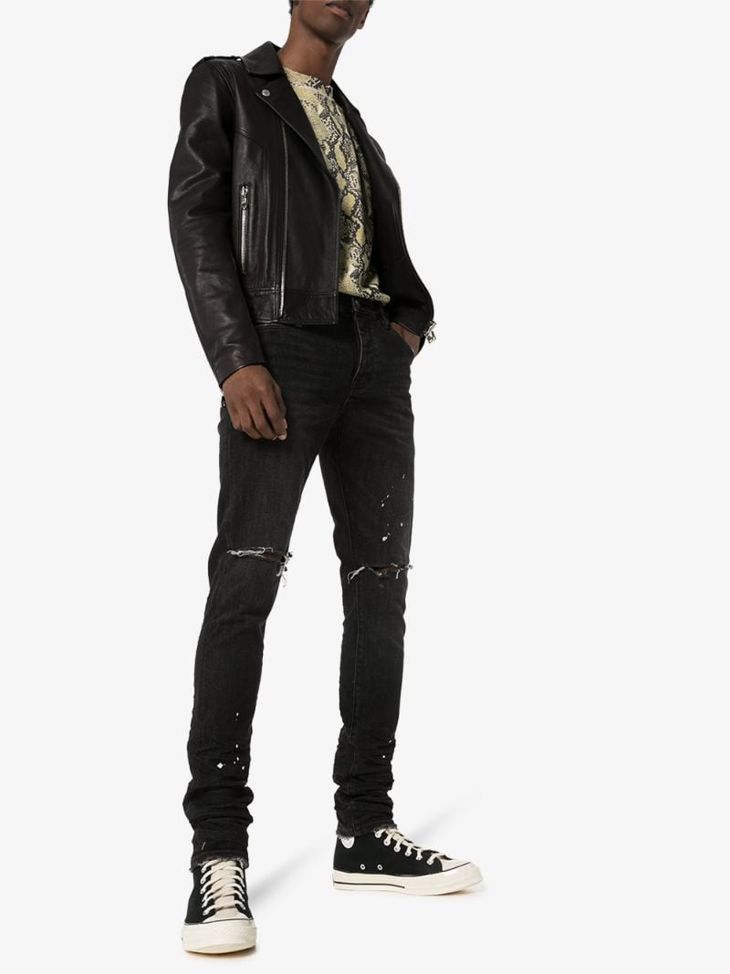 Distressed Ripped Knee Jeans