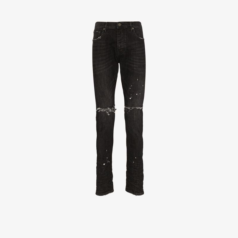 Distressed Ripped Knee Jeans