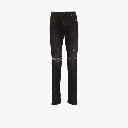 Distressed Ripped Knee Jeans