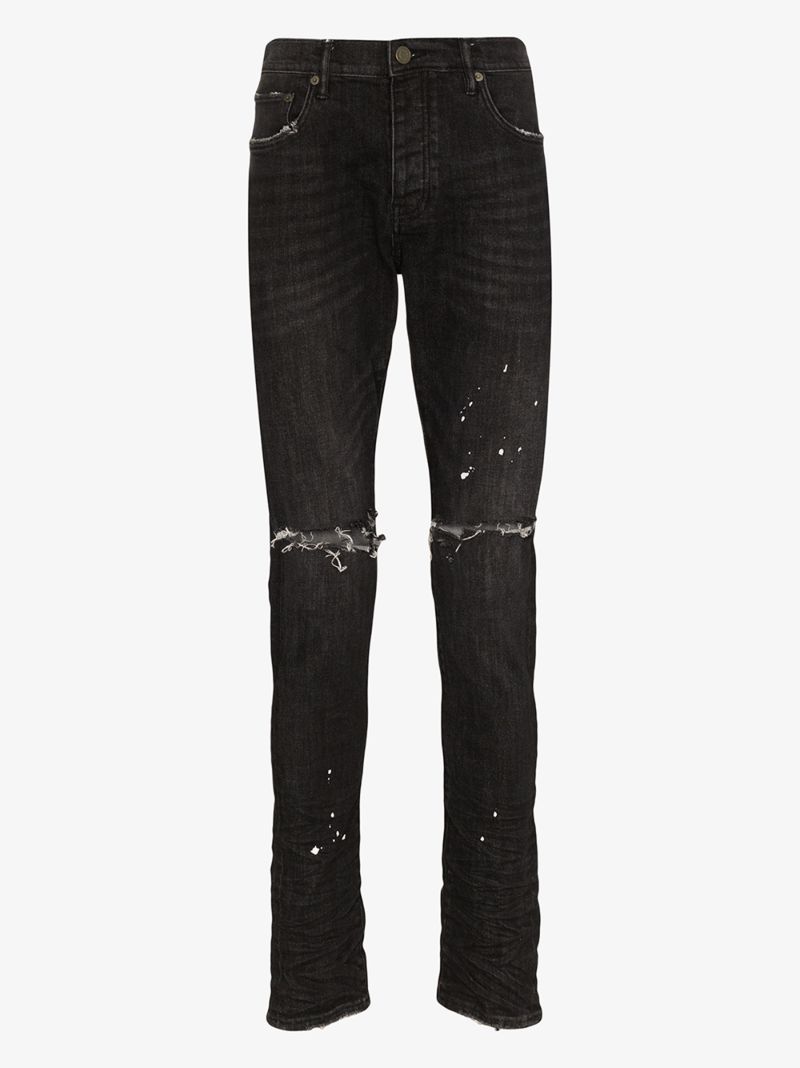 Distressed Ripped Knee Jeans