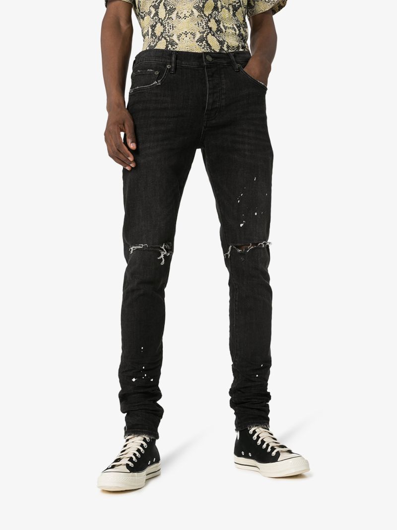 Distressed Ripped Knee Jeans