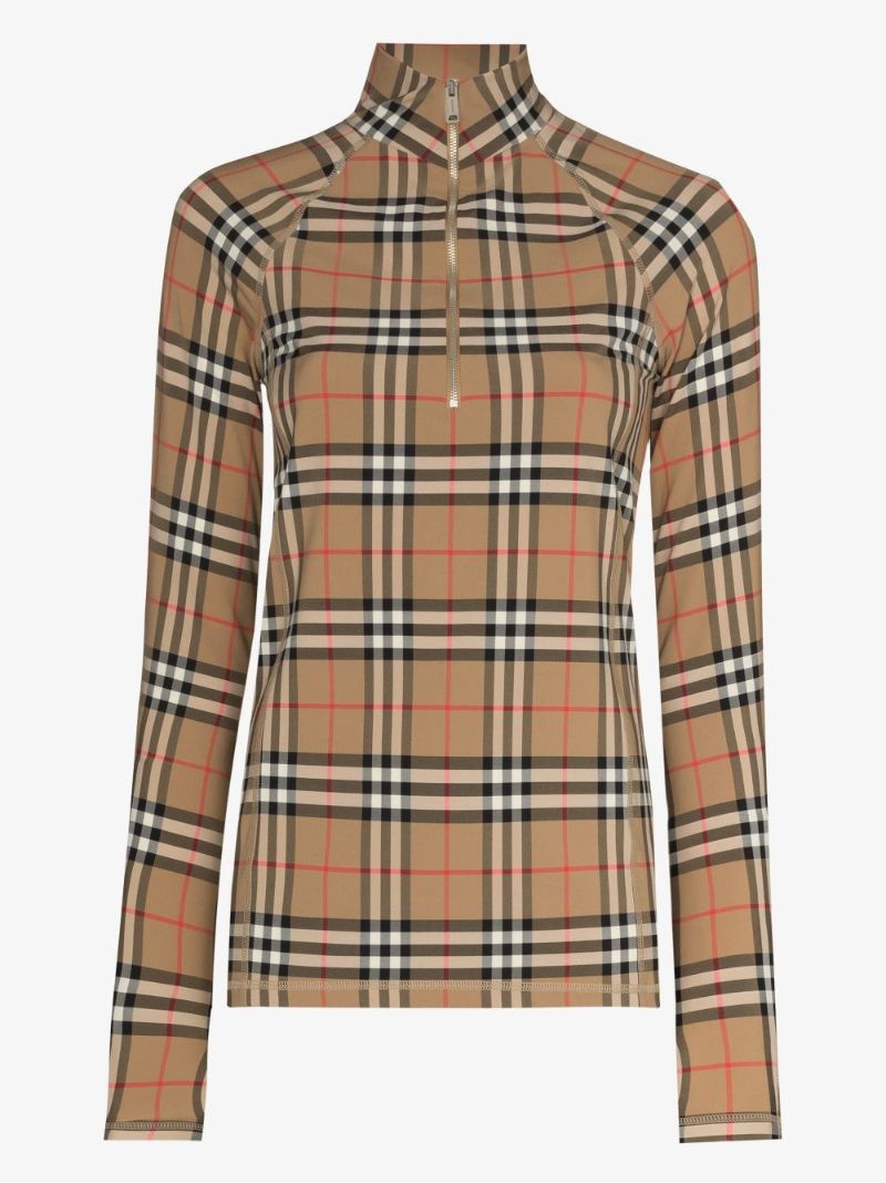 Vilan Vintage Check Half-zip Top