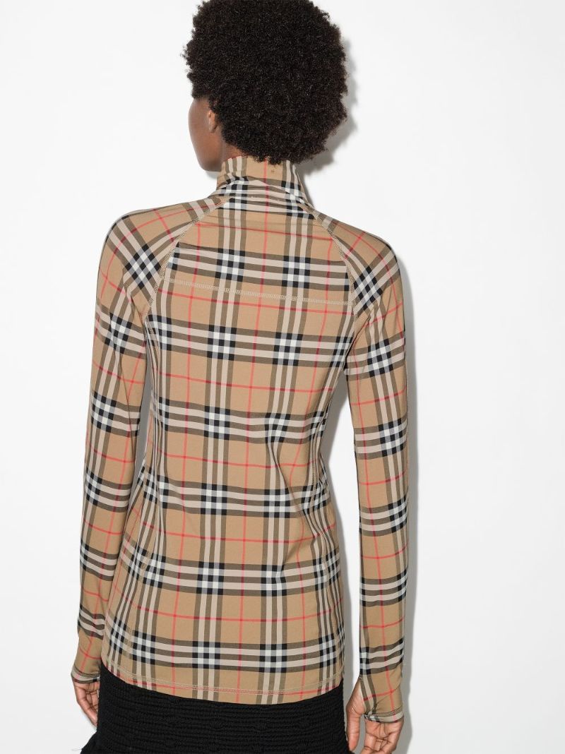 Vilan Vintage Check Half-zip Top