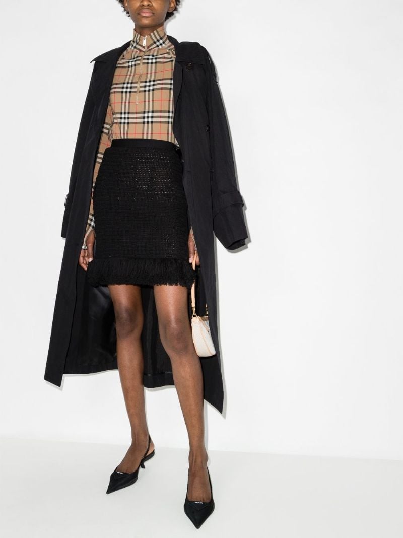 Vilan Vintage Check Half-zip Top