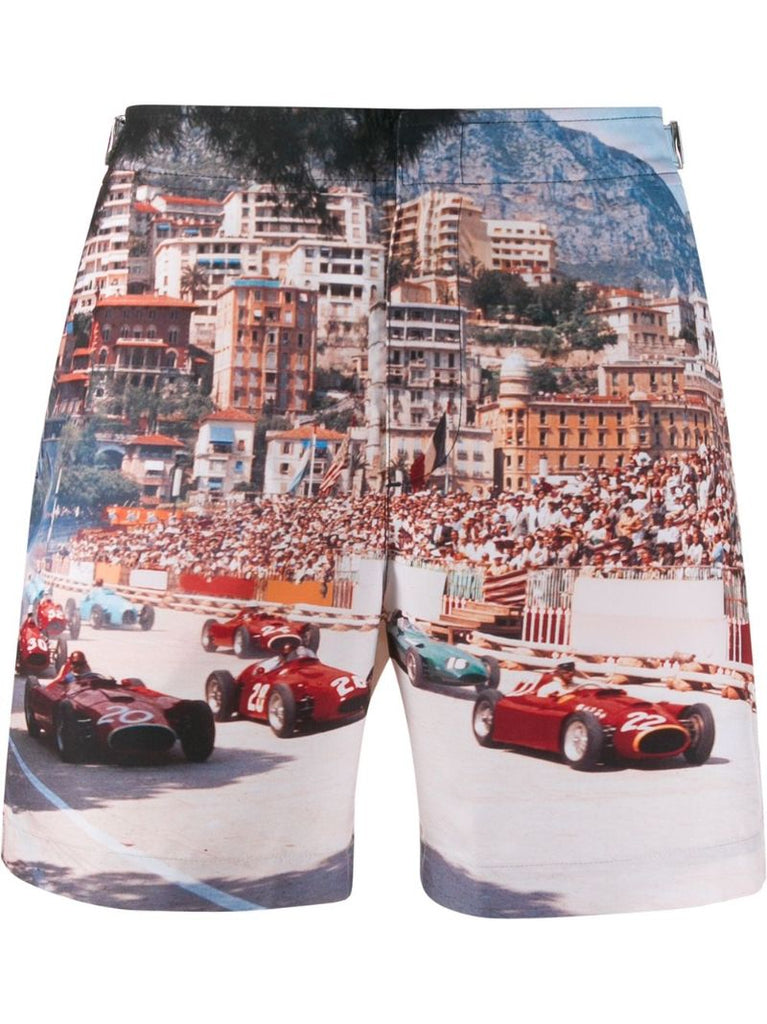 Blue Start Your Engine Swim Shorts