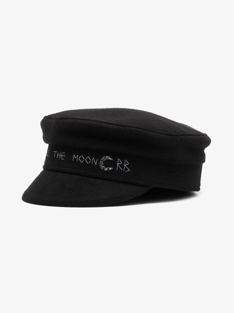 Black to the Moon Baker Boy Hat