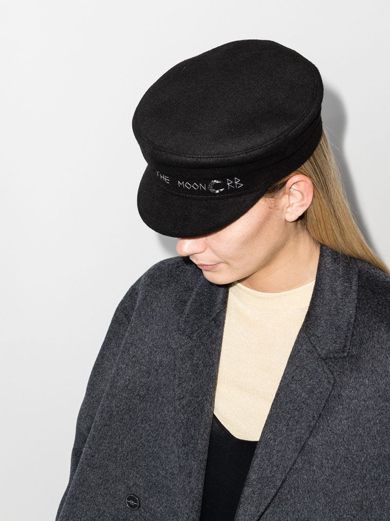 Black to the Moon Baker Boy Hat