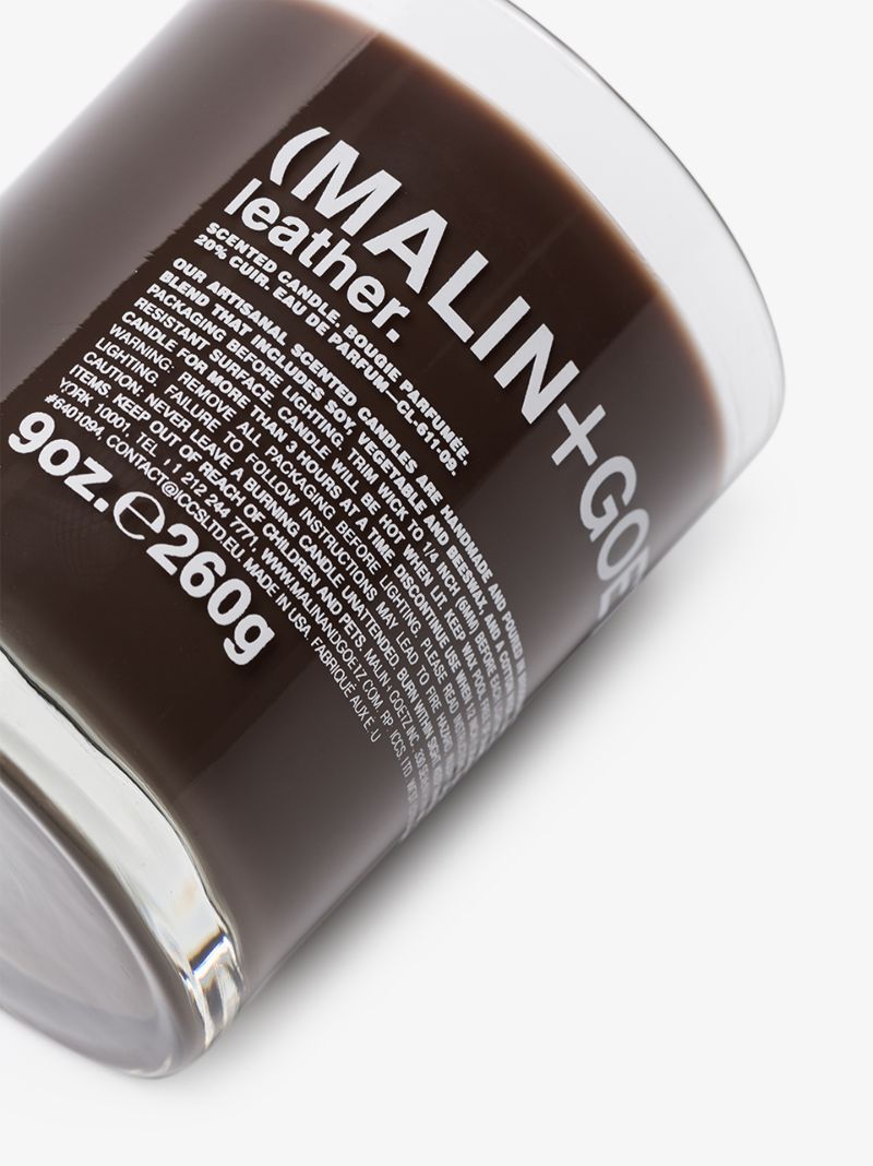 Brown Leather Natural Wax Candle