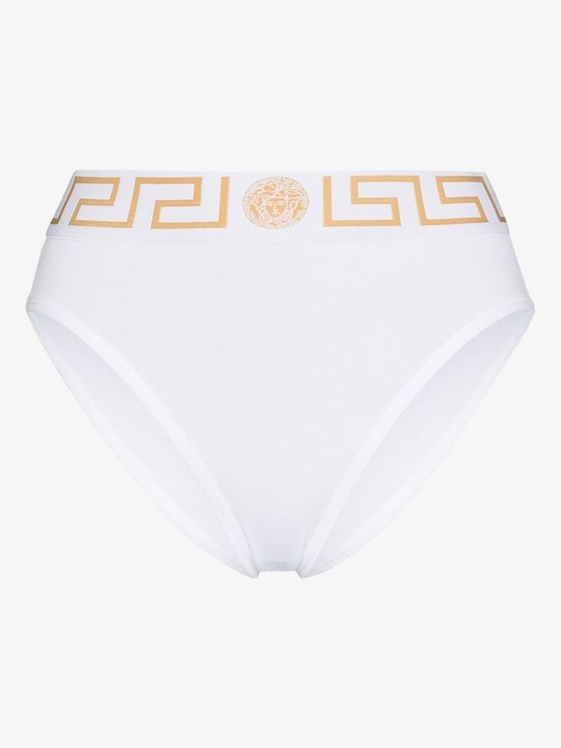 White Greca Border Briefs