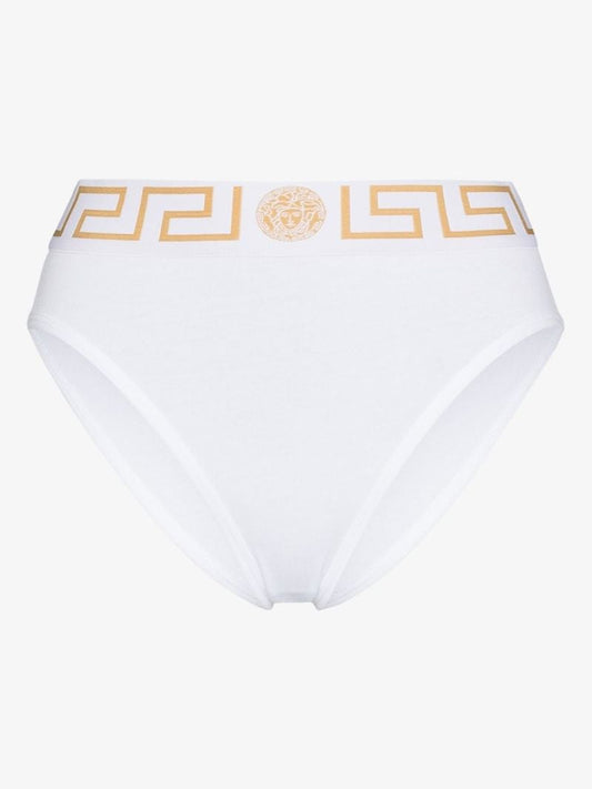 White Greca Border Briefs