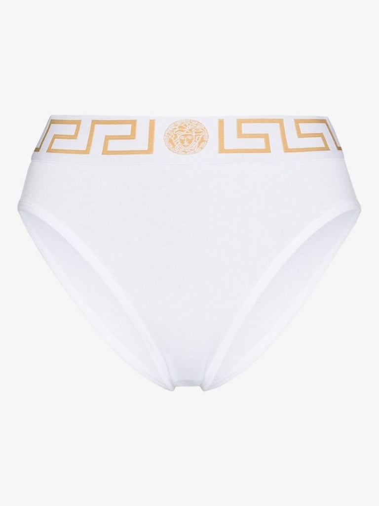White Greca Border Briefs