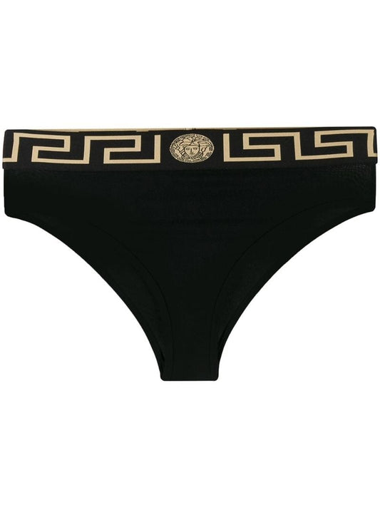 Black Greca-trim High-waisted Briefs