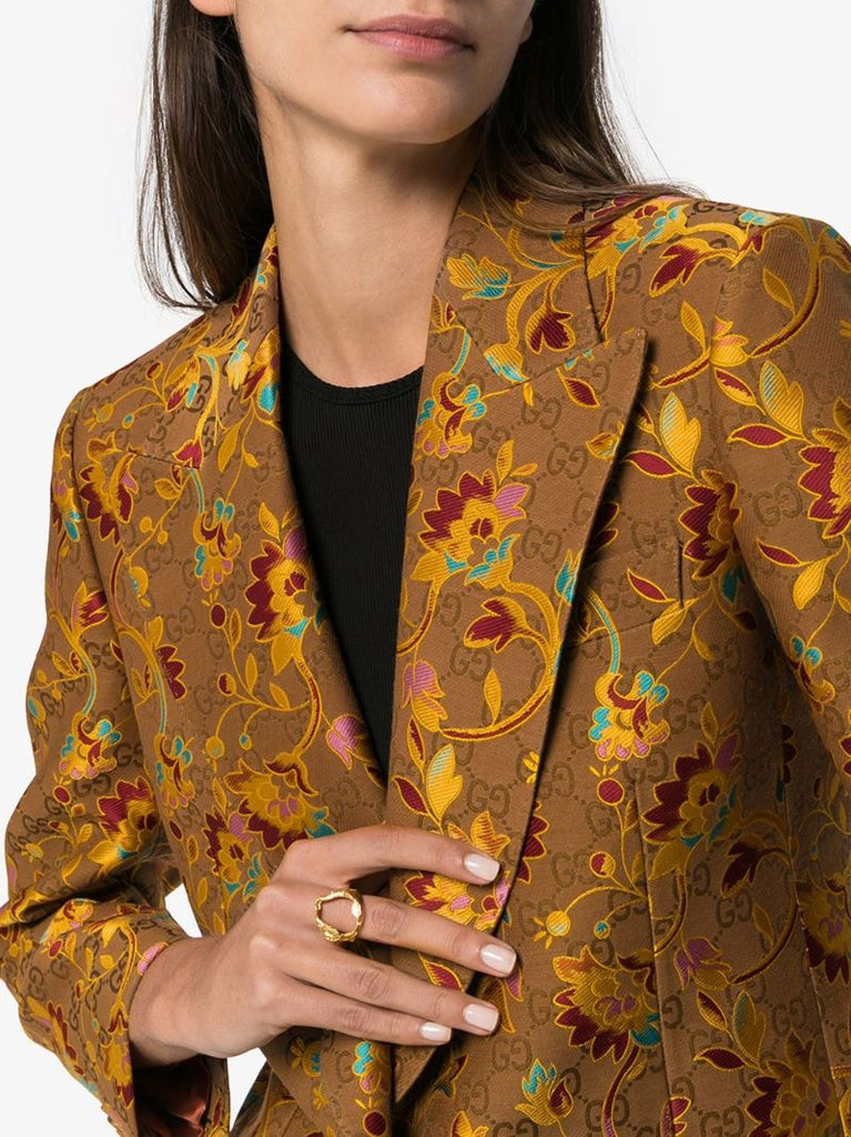 Floral Jacquard Blazer