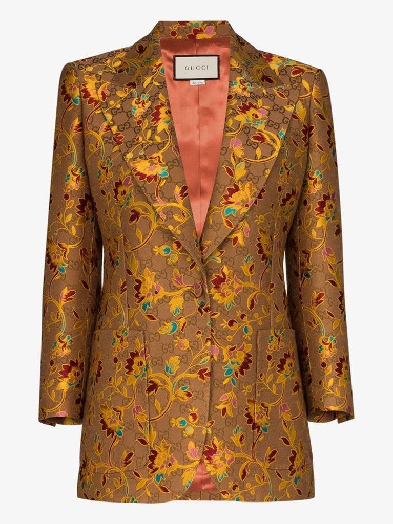Floral Jacquard Blazer