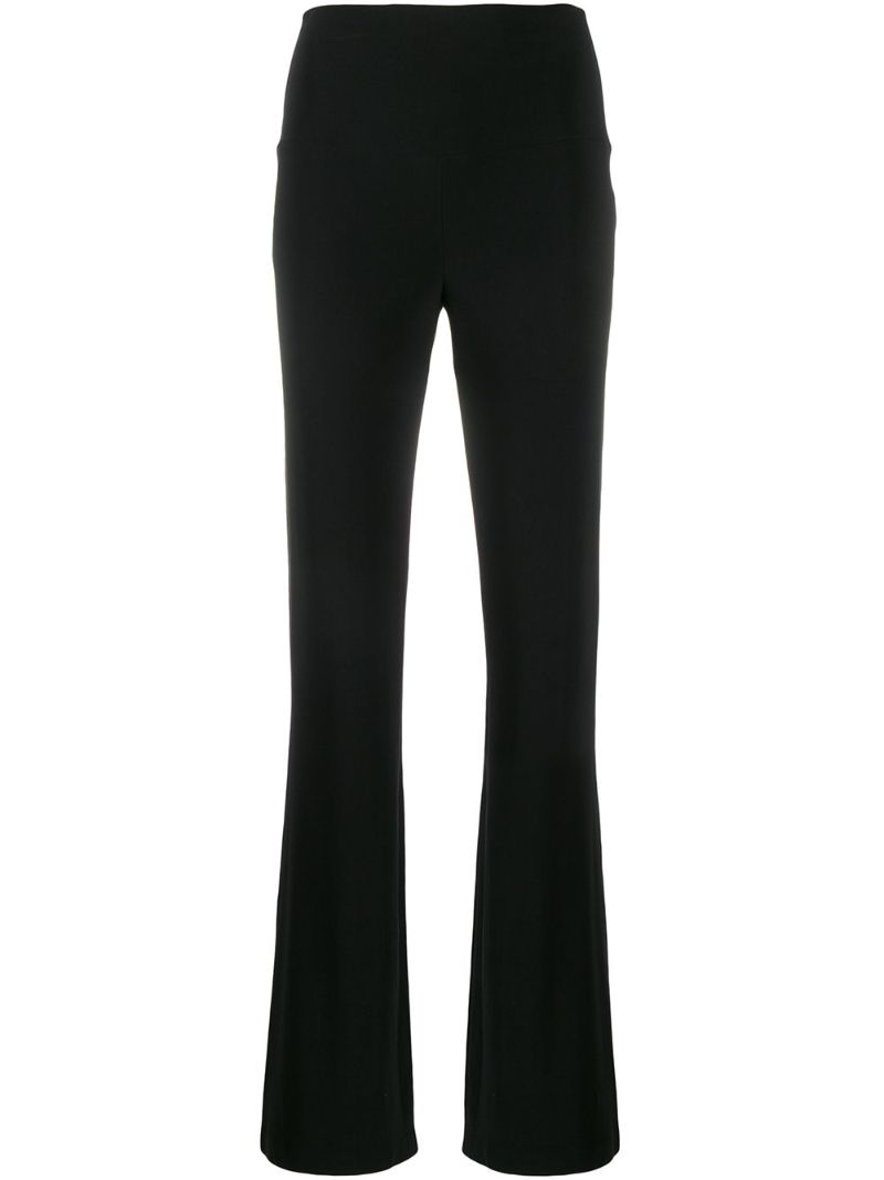 Black High-waist Flared Trousers
