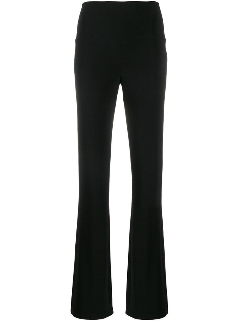 Black High-waist Flared Trousers