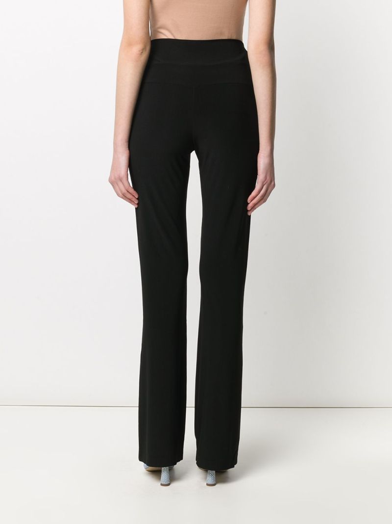 Black High-waist Flared Trousers