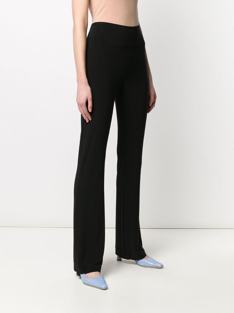 Black High-waist Flared Trousers