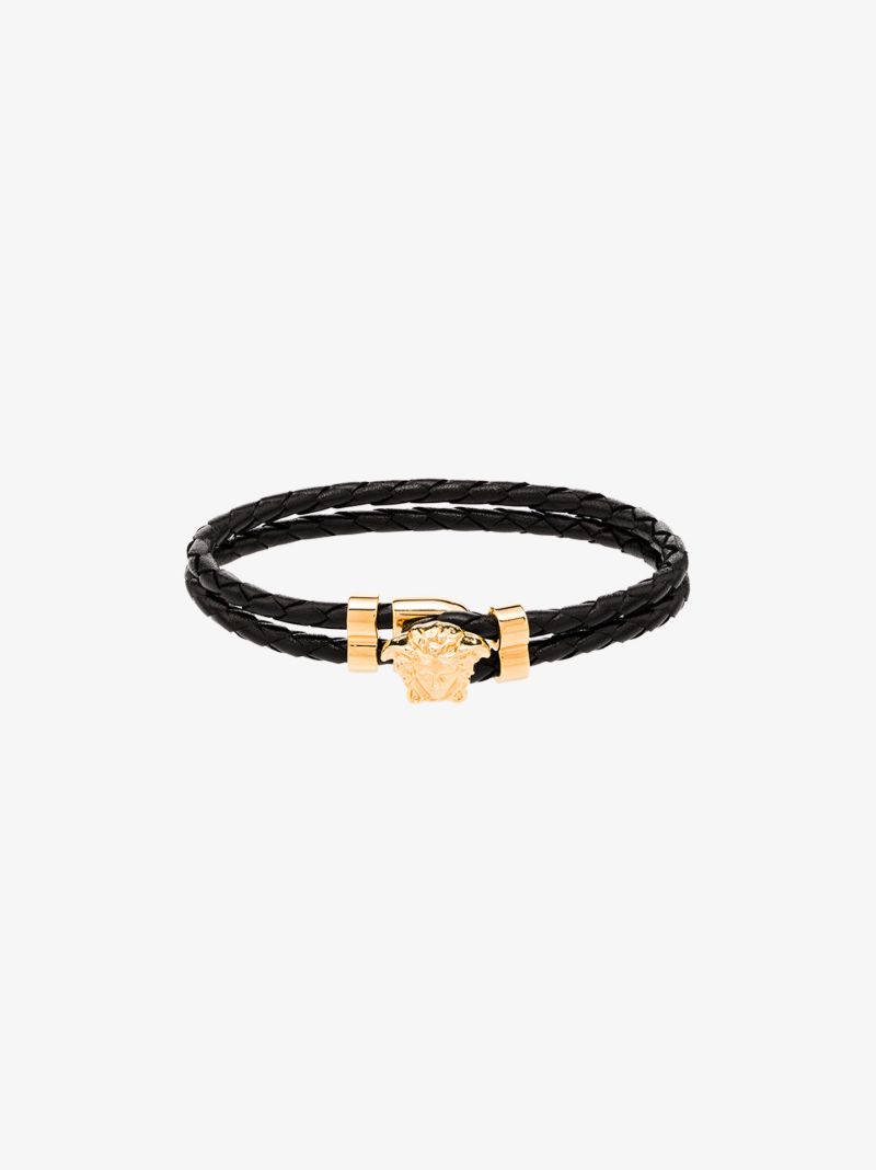 Black Medusa Leather Bracelet