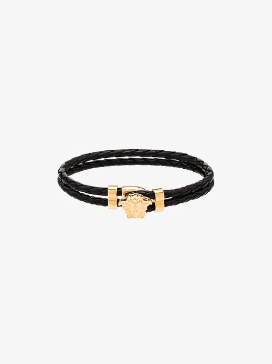 Black Medusa Leather Bracelet