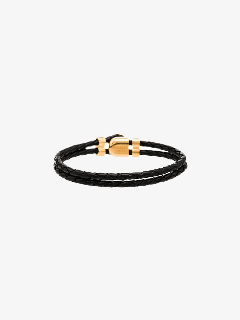 Black Medusa Leather Bracelet