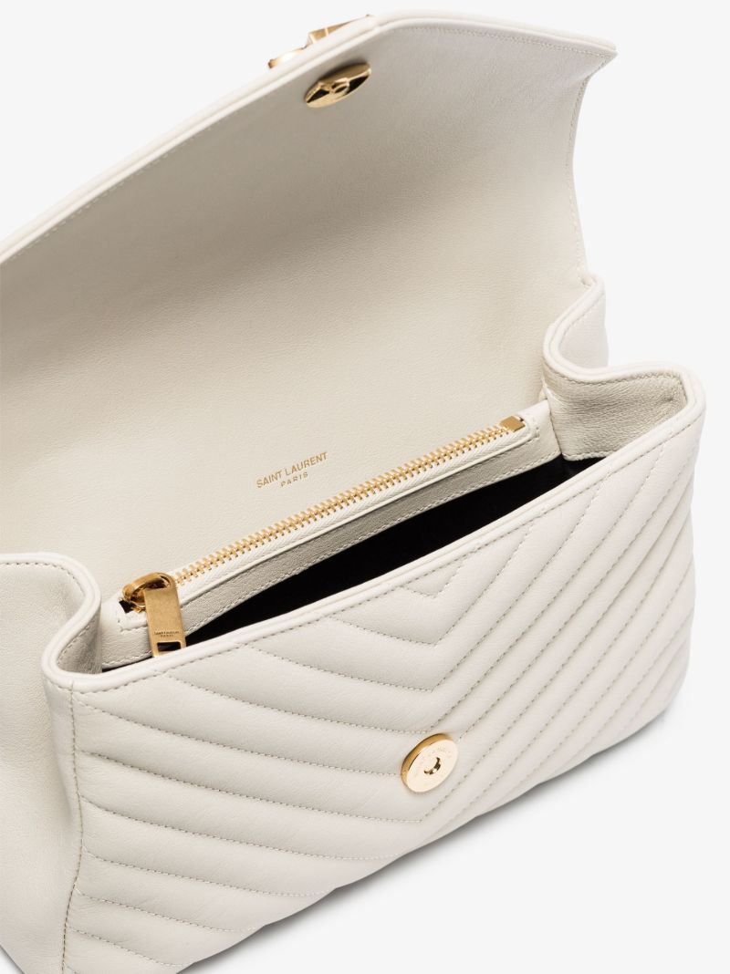Neutral College Medium Leather Cross Body Bag