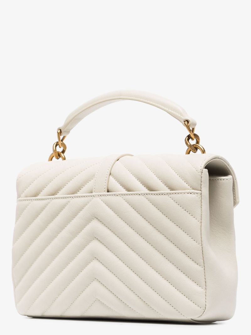 Neutral College Medium Leather Cross Body Bag